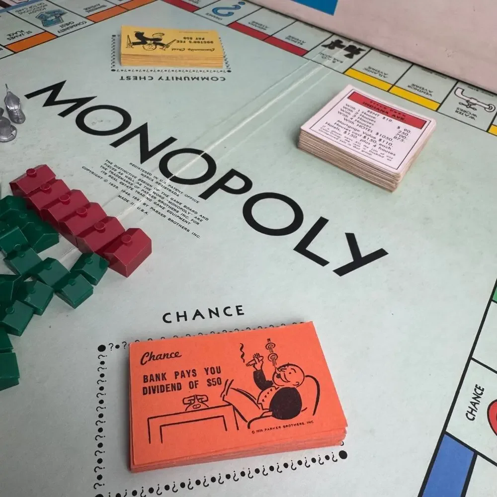 Vintage 1961 Monopoly Board Game by Parker Brothers Complete READ